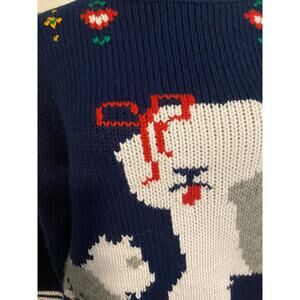 Blue Sheepdog sweater 80s Stefano Sportswear M chunky‎ Cottage core Kitsch